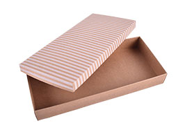 长方型白条纹牛皮双折盒